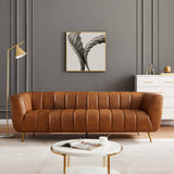 Clodine Sofa (Cognac Leather)