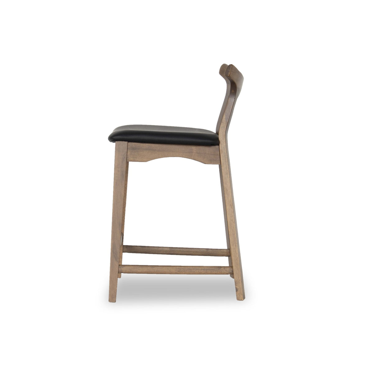 Dora Counter Stool (25" Black Leather)