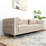 Mara Sofa (Light Cream Velvet)