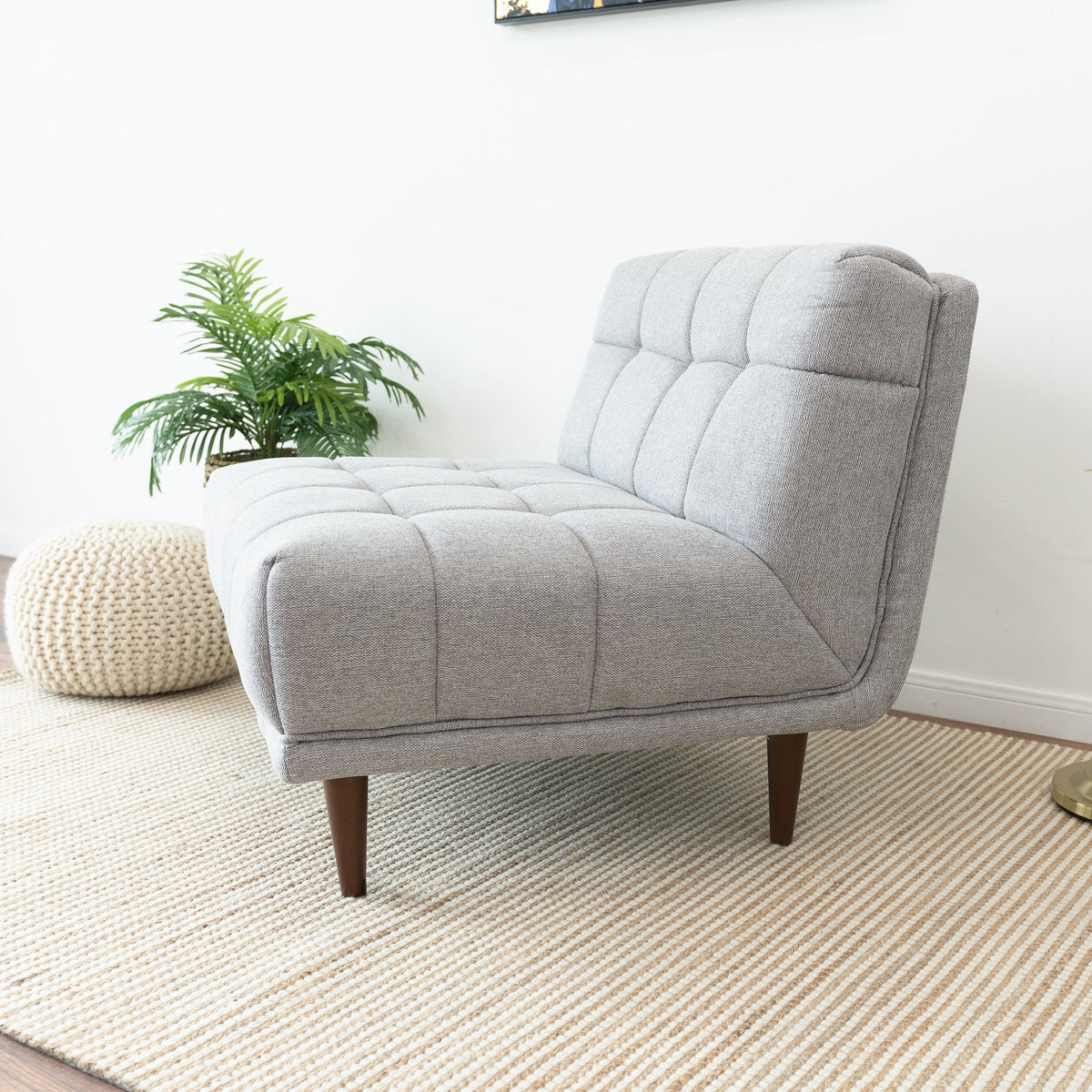 Kano Armless Lounge Chair (Light Gray Linen)