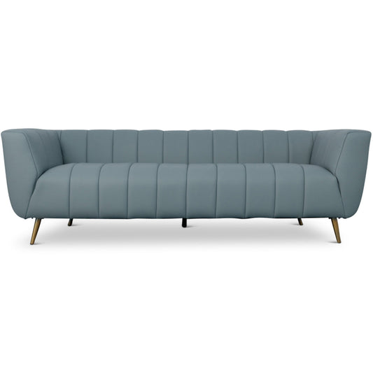 Clodine Sofa (Blue Leather)