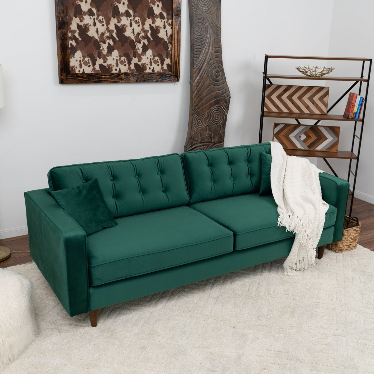 Oregon Sofa (Green Velvet)