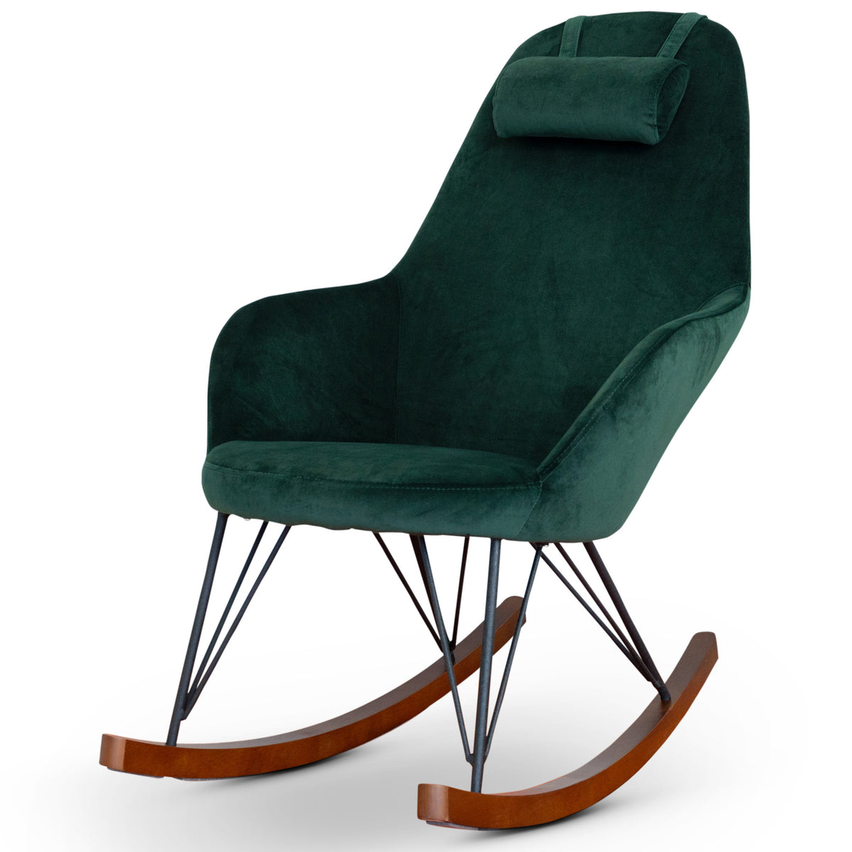 Ingrid Green Velvet Rocking Chair