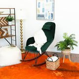 Ingrid Green Velvet Rocking Chair