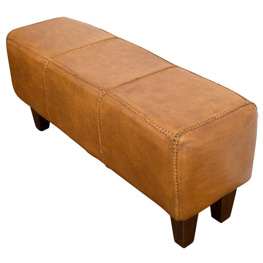 Moicor Leather Modern Living Room Bench (Tan)