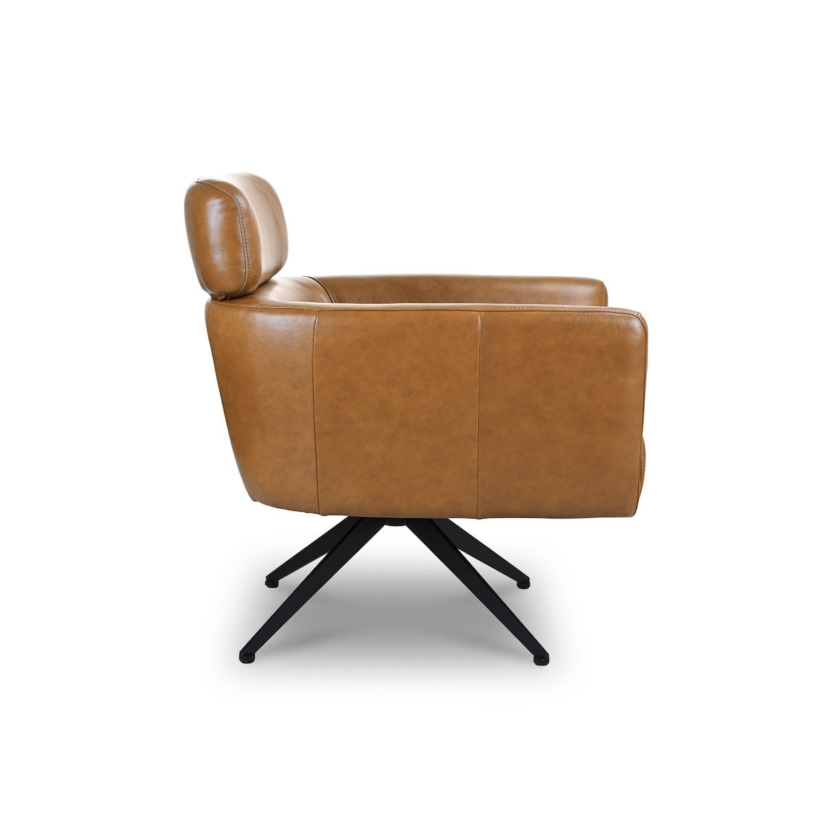 Megan Leather Lounge Chair (Tan)