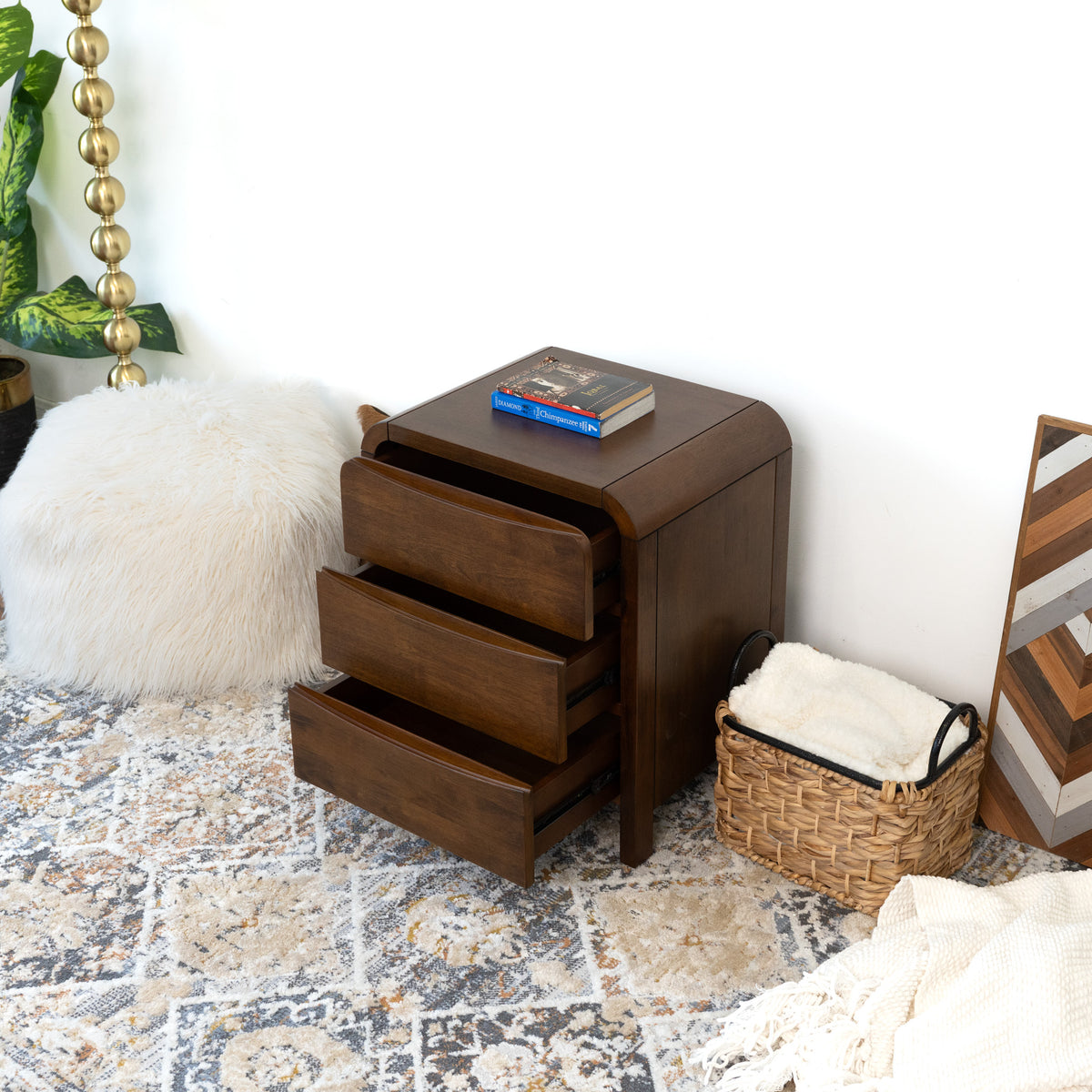 Danbury Night Stand With 3 Drawers