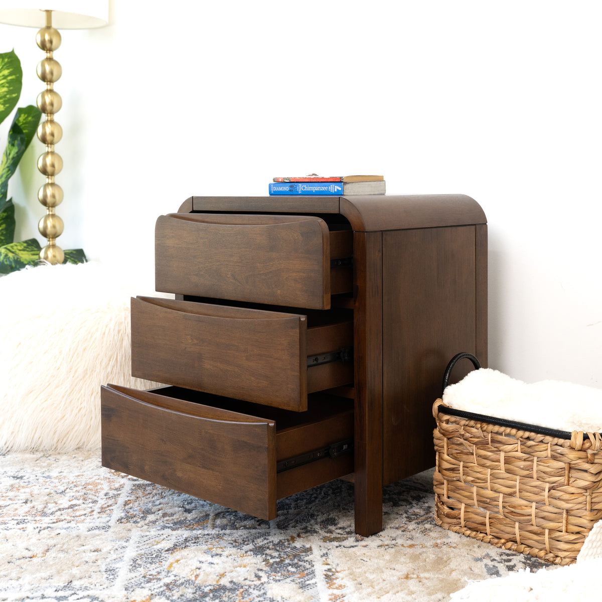 Danbury Night Stand With 3 Drawers