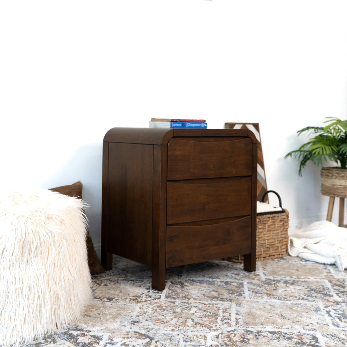 Danbury Night Stand With 3 Drawers