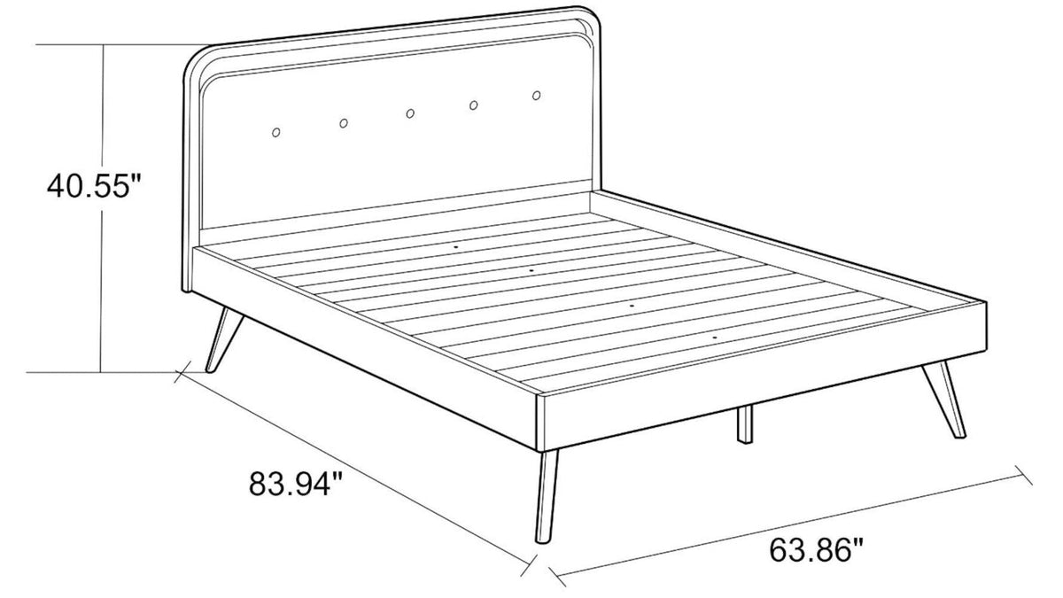 Modern Divani Wood Platform Bed (Queen)