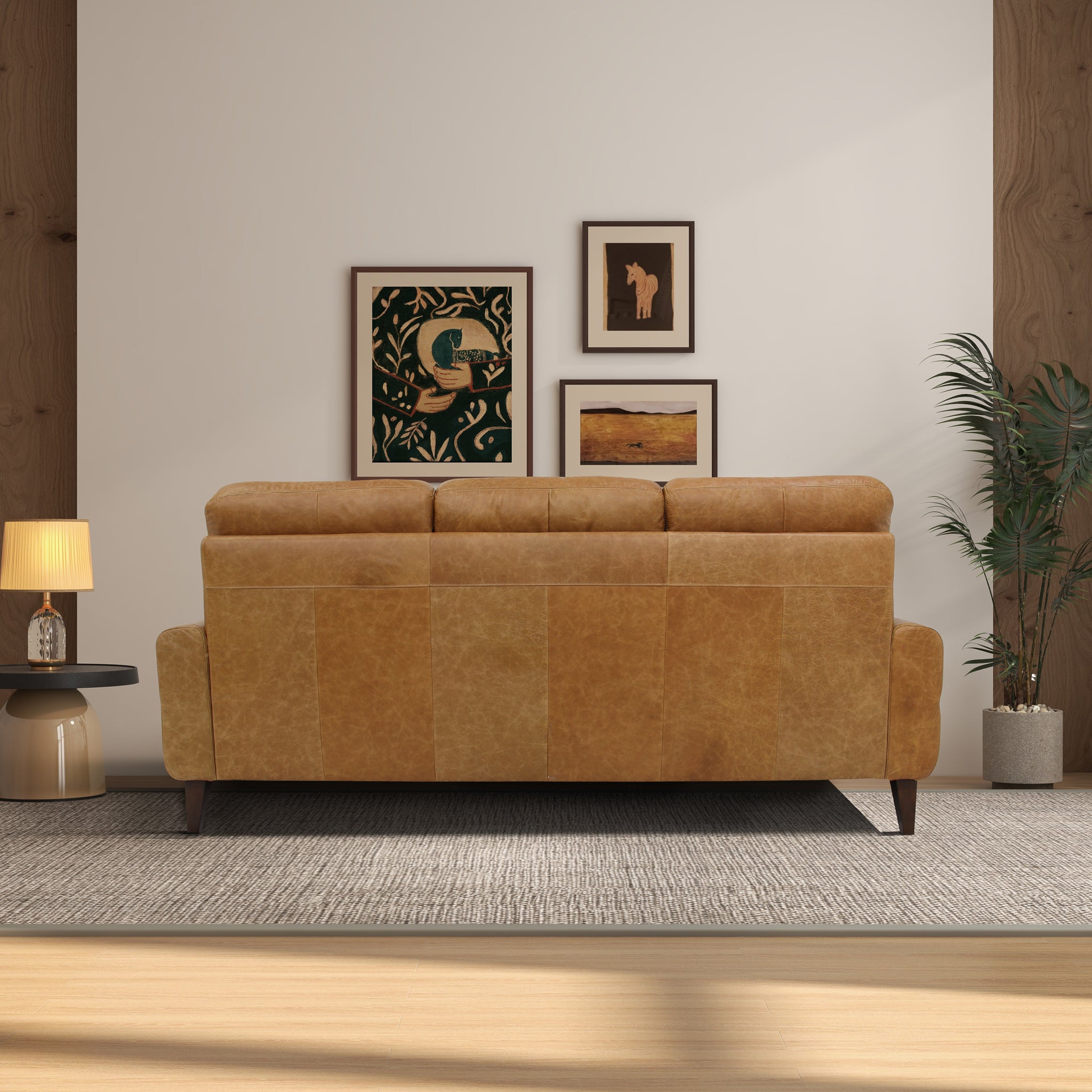 Incliner Elliot Incliner Sofa Left - Waxy Tan Leather – Anora Furniture Store