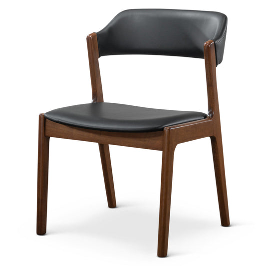 Elsa Black Leather Dining Chair