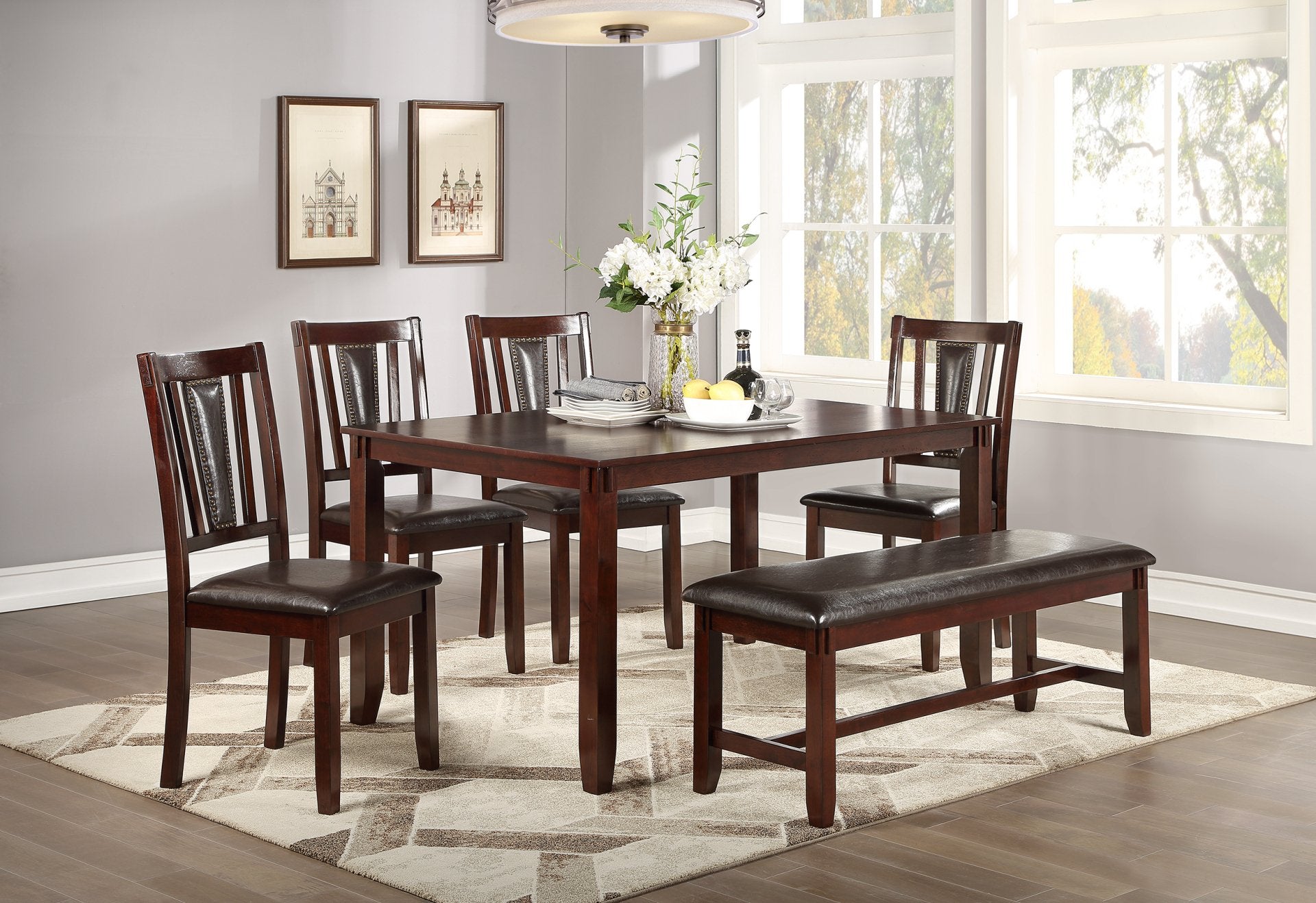 6-Piece Dining Set (Espresso) - F2550