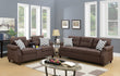 2-Piece Sofa Set (Dark Coffeepolyfiber (Linen-Like Fabric)) - F6413