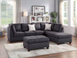 3-Piece Sectional Sofa (Ebonymicrofiber) - F6423