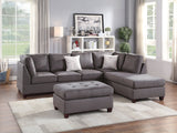 3-Piece Sectional Sofa (Graymicrofiber) - F6424