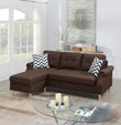 Sectional Sofa (Dark Coffeepolyfiber (Linen-Like Fabric)﻿) - F6457