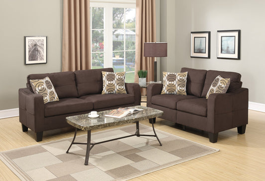 2-Piece Sofa Set (Polyfiber Linen-Like Fabric) - F6923