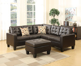 4-Piece Sectional Sofa (Espressofaux Leather﻿) - F6934