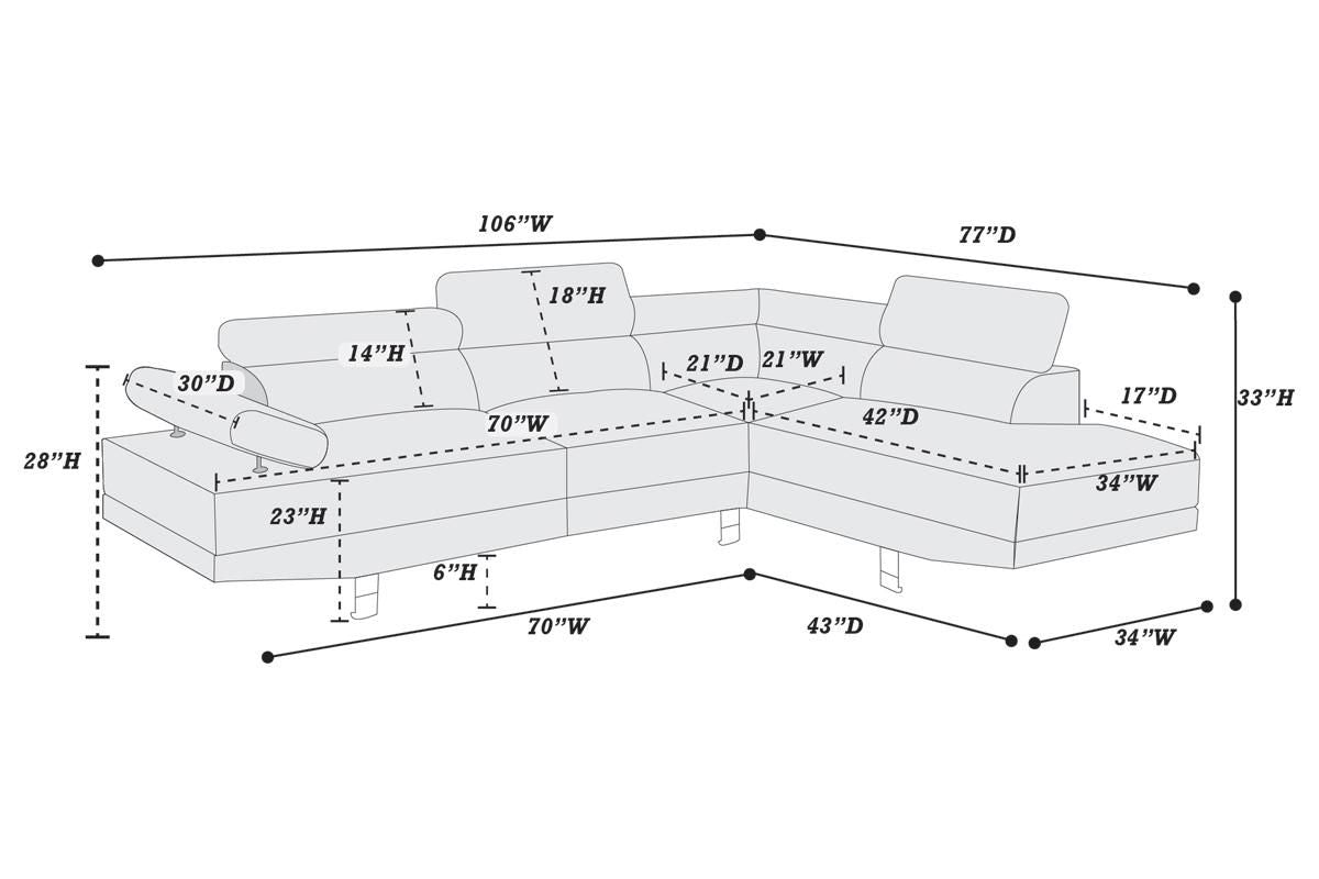 2-Piece Sectional Sofa (Blackfaux Leather﻿) - F731078A36B81