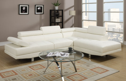 2-Piece Sectional Sofa (Whitefaux Leather) - F7320