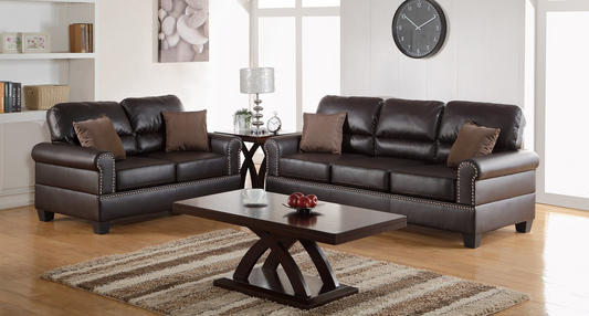 2-Piece Sofa Set (Espressofaux Leather) - F7878