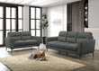 2-Piece Sofa Set (Anthracite Grayfull Leather﻿) - F8419