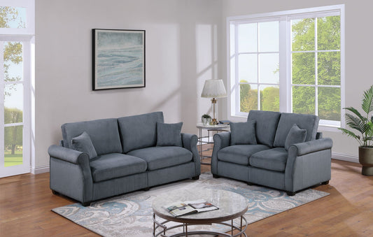 2-Piece Sofa Set (Dark Graycorduroy) - F8429