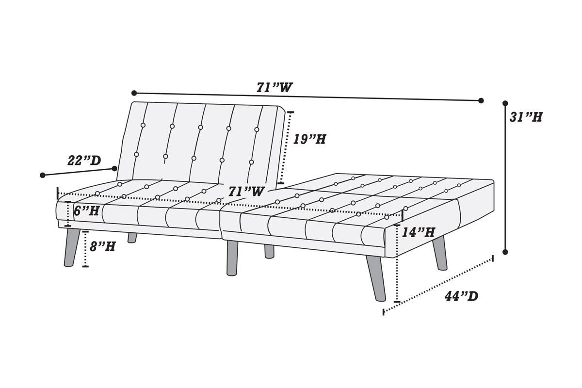 Adjustable Sofa (Blue Greypolyfiber (Linen-Like Fabric)﻿) - F8501