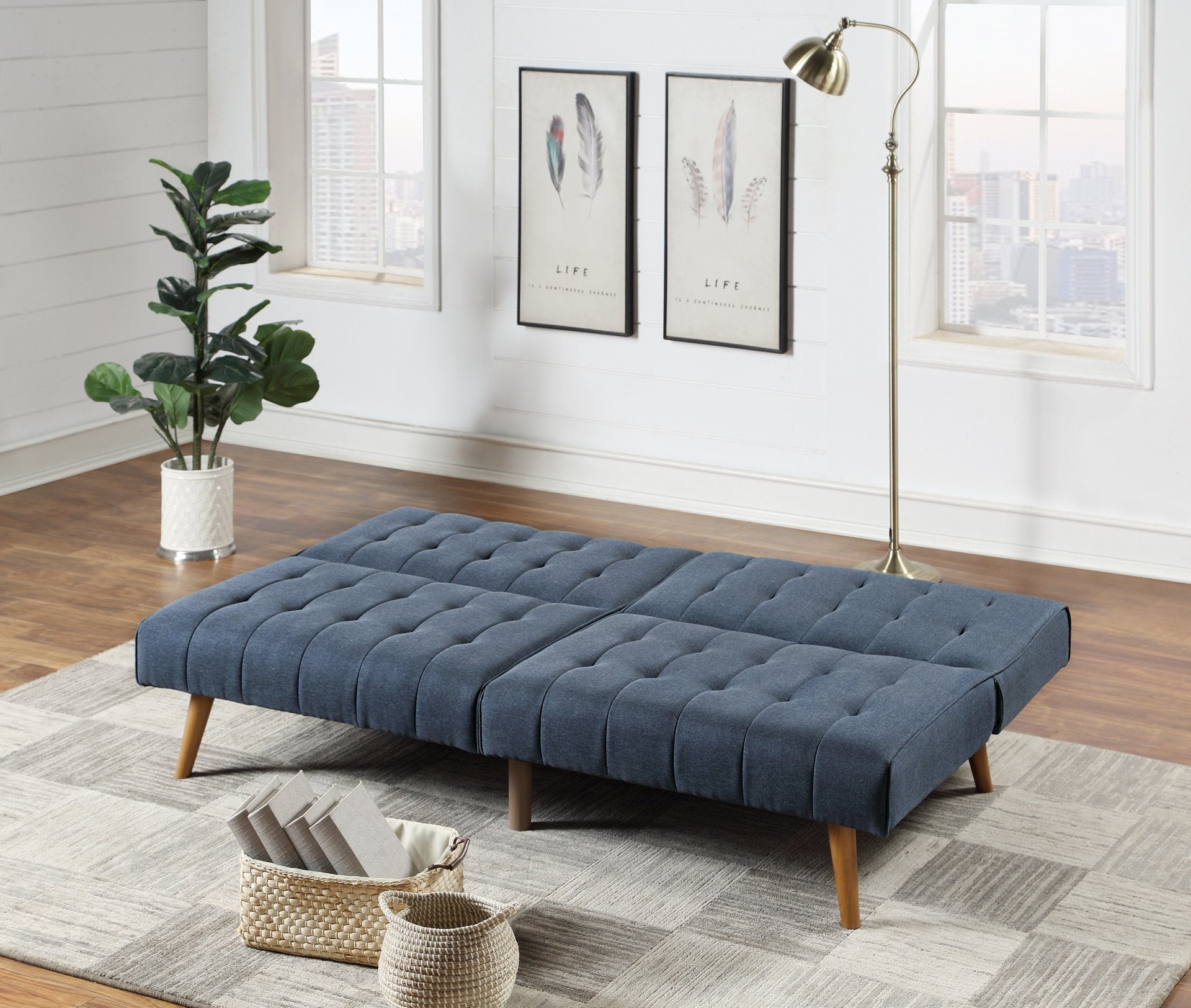 Adjustable Sofa (Navypolyfiber (Linen-Like Fabric)) - F8503