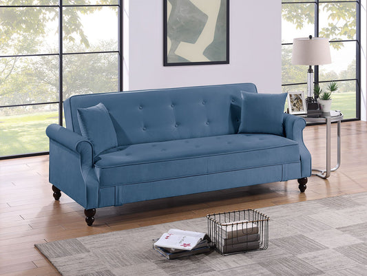 Adjustable Sofa (Blueburnt-Out Fabric) - F8528