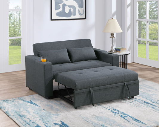 Convertible Sofa (Charcoalpolyfiber (Linen-Like Fabric)) - F8533