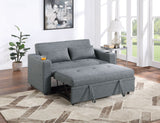 Convertible Sofa (Black Graypolyfiber (Linen-Like Fabric)) - F8534