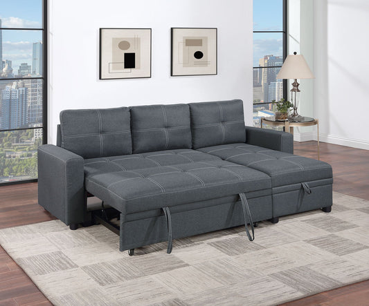 Convertible Sofa (Charcoalpolyfiber (Linen-Like Fabric)) - F8535