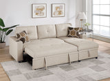 Convertible Sofa (Ash Beigedorris Fabric) - F8538