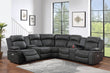 3-Piece Reclining Sectional Set (Charcoalgel Leatherette) - F86633