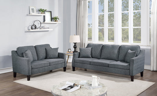 2-Piece Sofa Set (Charcoalblended Chenille) - F8876