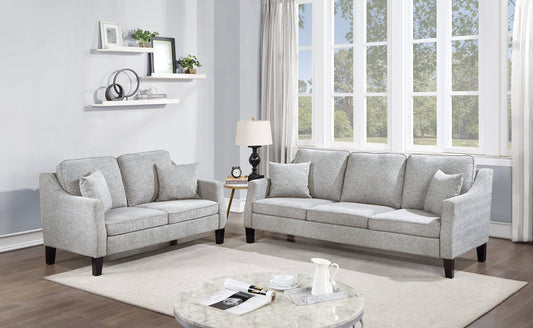 2-Piece Sofa Set (Grayblended Chenille) - F8877