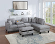 3-Piece Sectional Sofa (Taupe Greylinen-Like Fabric) - F8887