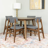 Fiona Dining Set With 4 Collins Dining Chairs (Grey)