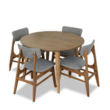 Fiona Dining Set With 4 Collins Dining Chairs (Grey)