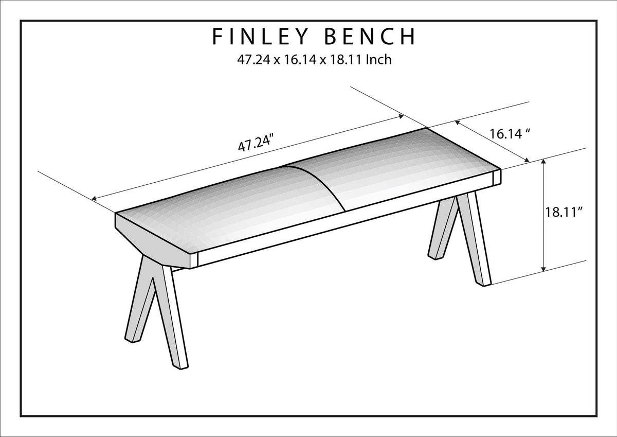 Finley Mindi Leather Bench