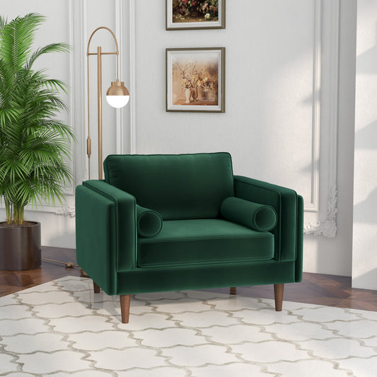 Fordham Lounge Chair (Green Velvet)