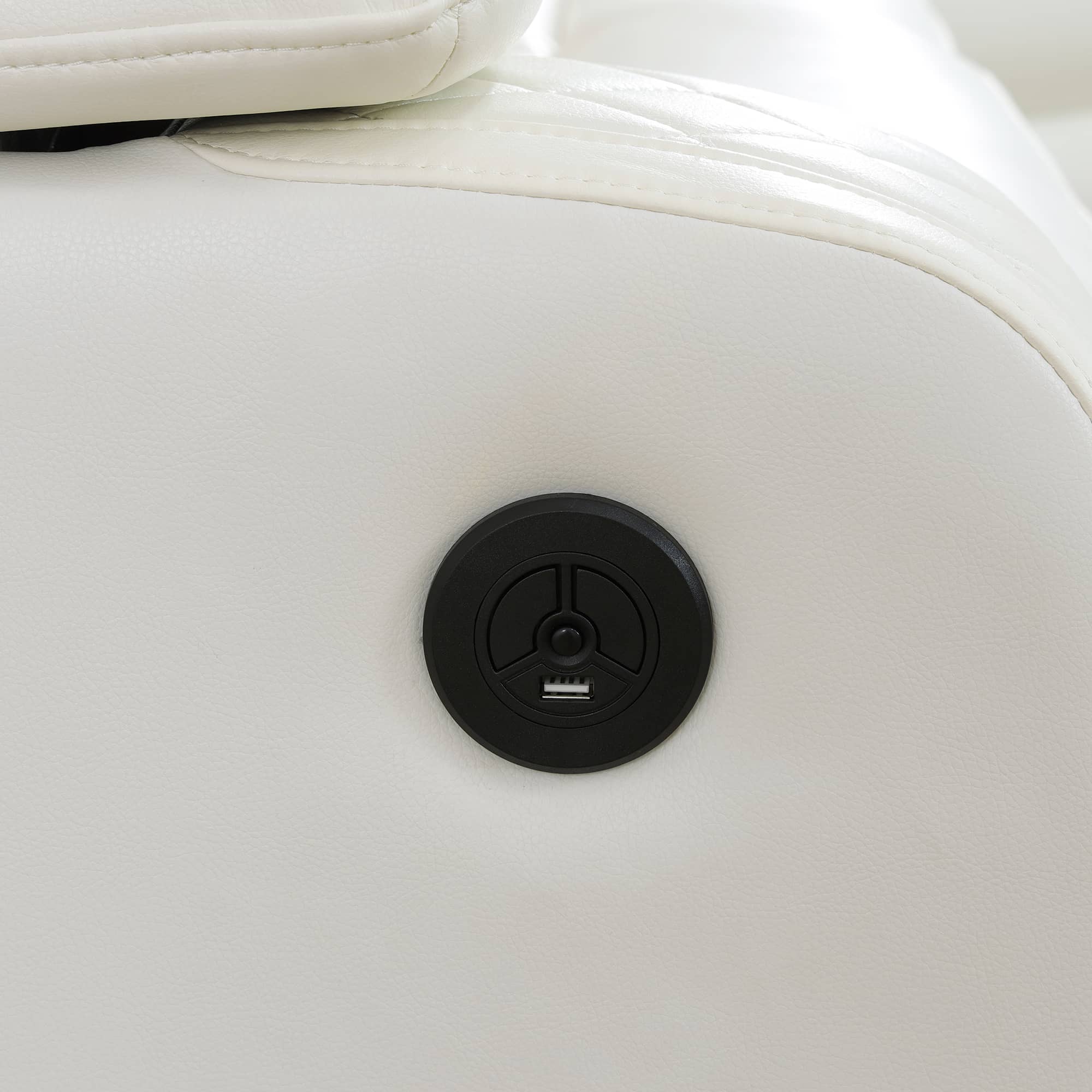 Breathing Leather 3-Piece Living Room Recliner Sofa set