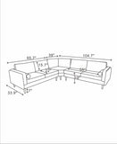 Fordham Teal Velvet Symmetrical Corner Sofa
