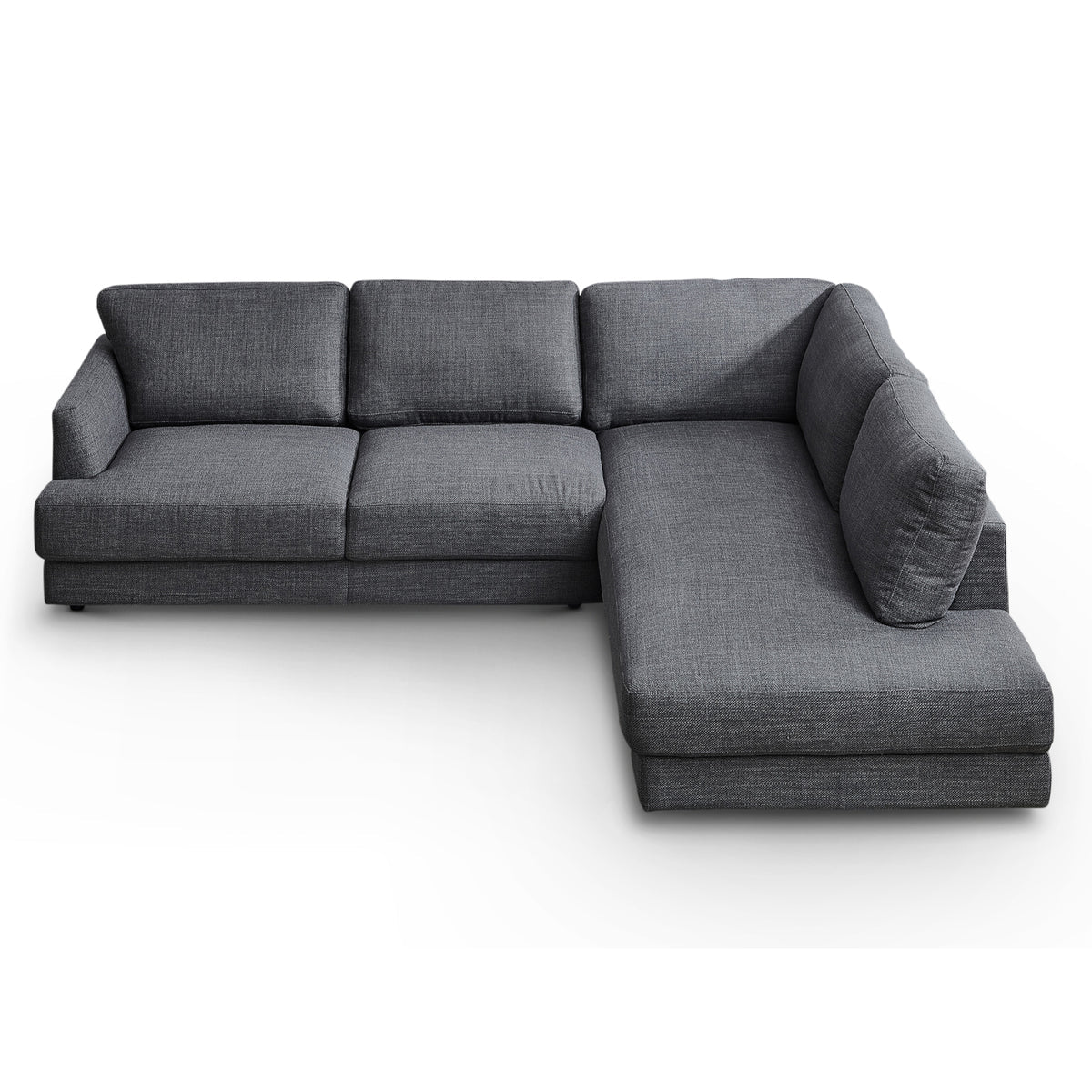 Glendale Grey Linen L-Shaped Right Sectional Sofa