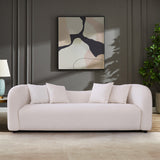 Hana White Boucle Sofa