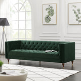 Houston Modern Sofa (Green - Velvet)