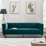 Houston Modern Sofa (Teal - Velvet)