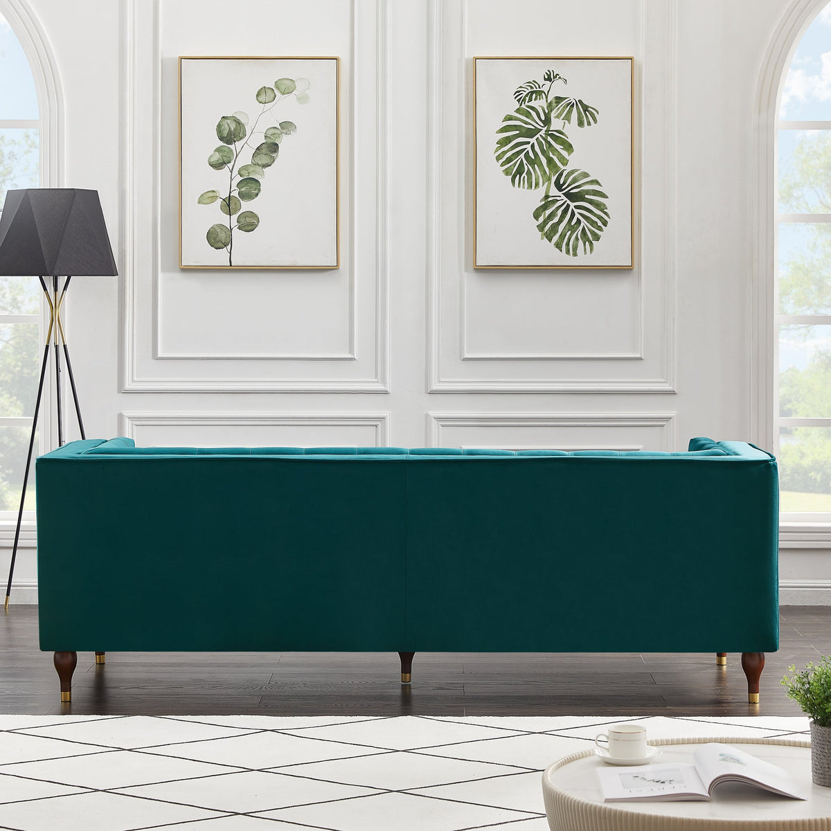 Houston Modern Sofa (Teal - Velvet)